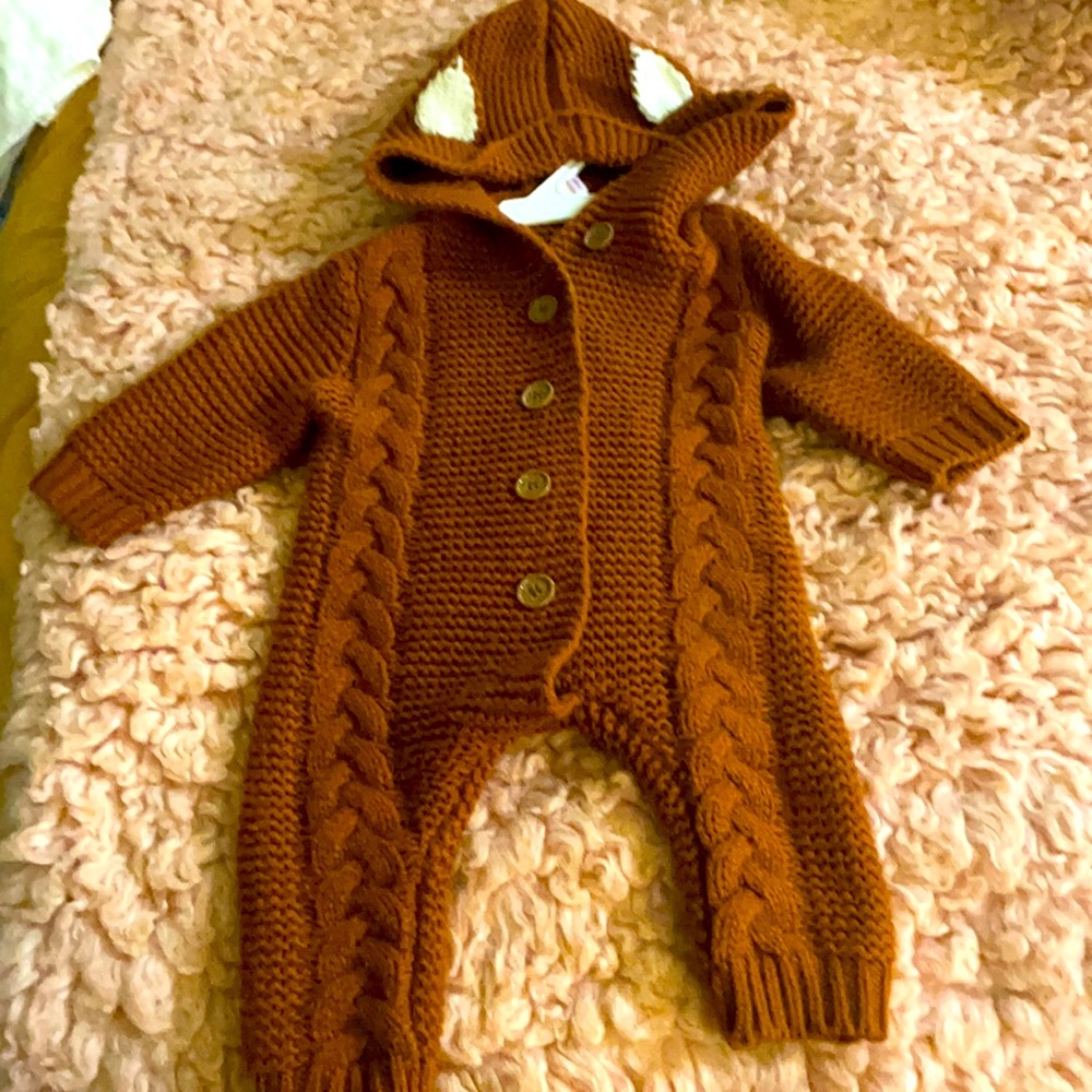 Baby, brown, knit, size 3-6 months